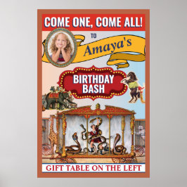 Circus Theme Foam Board Welcome Sign Poster