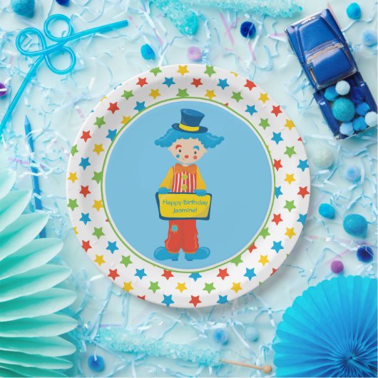Circus Theme | Kind | Gepersonaliseerd Papieren Bordje (Feest)