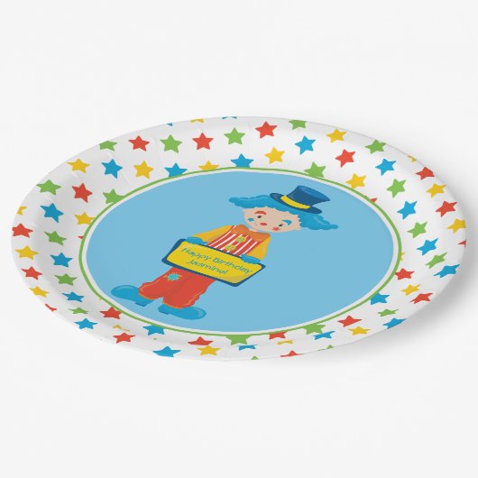 Circus Theme | Kind | Gepersonaliseerd Papieren Bordje (Gekanteld)