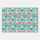 Circus Theme Wrapping Paper Flat Sheet Set van 3 (Voorkant 2)