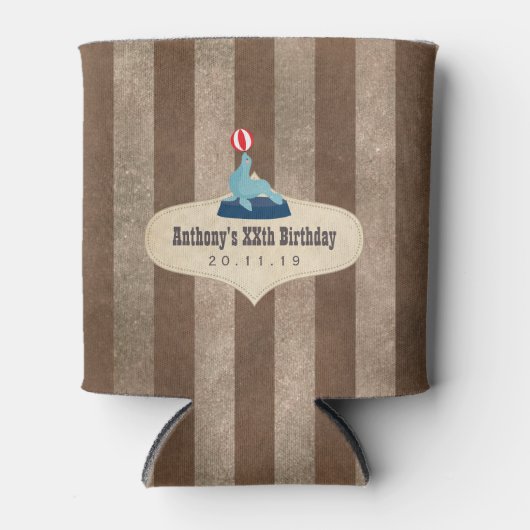  Circus Thmed Birthday Party Blikjeskoeler (Voorkant)