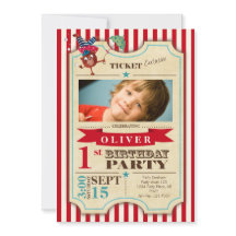 Circus Ticket 1 st Birthday | meer adresruimte |