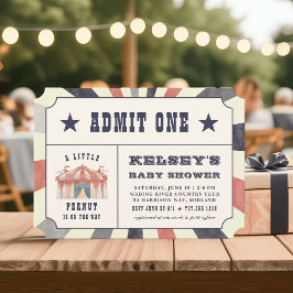  Circus Ticket Baby shower Uitnodiging