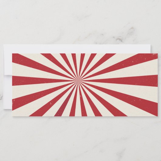 Circus Ticket Circus Show Boy 1st Birthday Party Kaart (Achterkant)