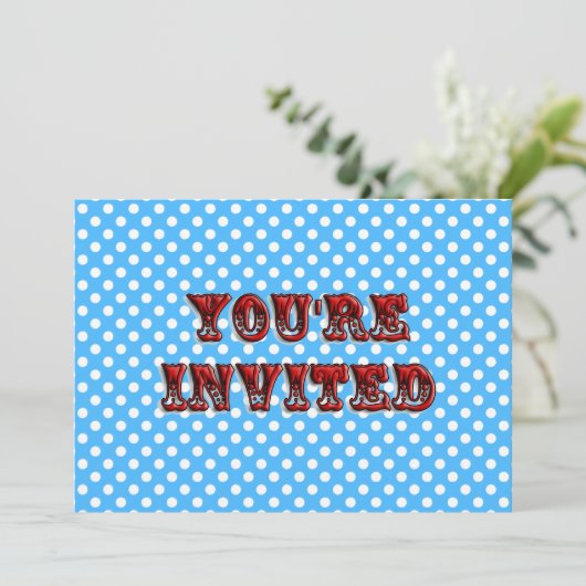 Circus Ticket Invitation Kaart (Staand voorkant)