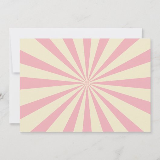 Circus Ticket Roze Baby shower Uitnodiging (Achterkant)