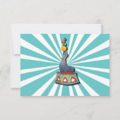 Circus ticket verjaardagsfeestje Bedankt briefkaar Kaart (Achterkant)