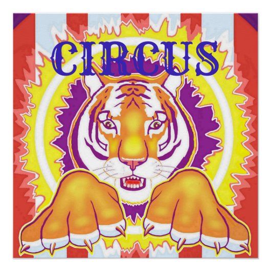 Circus Tiger 20x20 Poster (Voorkant)