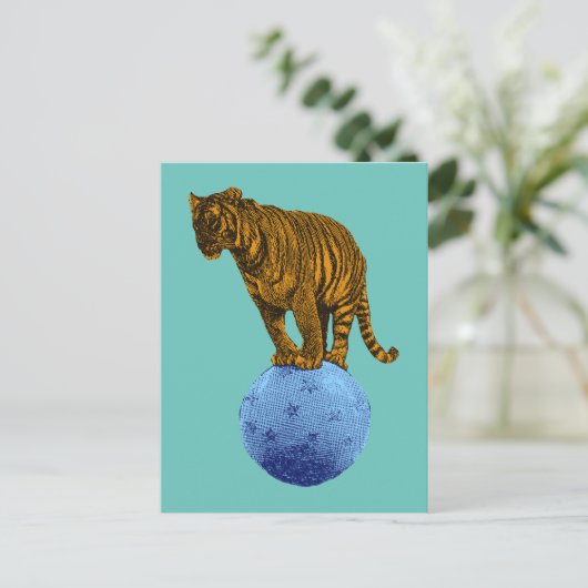 Circus Tiger Briefkaart (Staand voorkant)