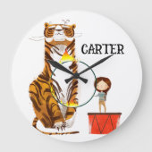 Circus Tiger Trainer Nursery Grote Klok (Voorkant)