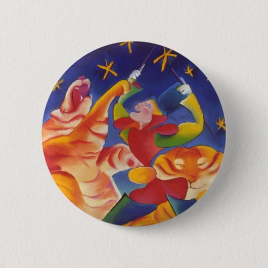 Circus Tigers Ronde Button 5,7 Cm (Voorkant)