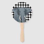 Circus Tijger en Olifant fans Handwaaier (Achterkant)