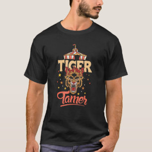 Circus Tijger Tamer Grote Kat Ontwerp T-shirt