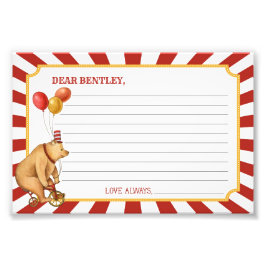 Circus Time Capsule Kaart voor Verjaardag of Baby Foto Afdruk