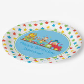 Circus Train | aap | Lion | Koud | Gepersonaliseer Papieren Bordje (Gekanteld)