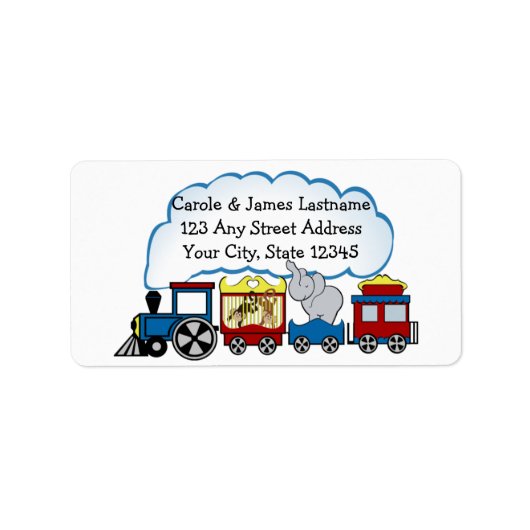 Circus Train Adres Etiket (Voorkant)