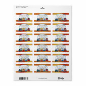Circus Train Adres Etiket (Full Sheet)