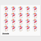 Circus Trapeze Artiest Circus Feest Ronde Sticker (Vel)