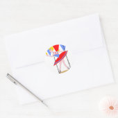 Circus Trapeze Artiest Circus Feest Ronde Sticker (Envelop)