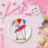 Circus Trapeze Artist Circus Partij Papieren Bordje (Feest)