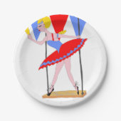 Circus Trapeze Artist Circus Partij Papieren Bordje (Voorkant)