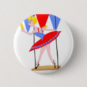 Circus Trapeze Artist Circus Partij Ronde Button 5,7 Cm (Voorkant)