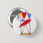 Circus Trapeze Artist Circus Partij Ronde Button 5,7 Cm (Voorkant /achterkant)