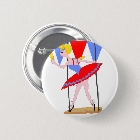 Circus Trapeze Artist Circus Partij Ronde Button 5,7 Cm (Voorkant /achterkant)