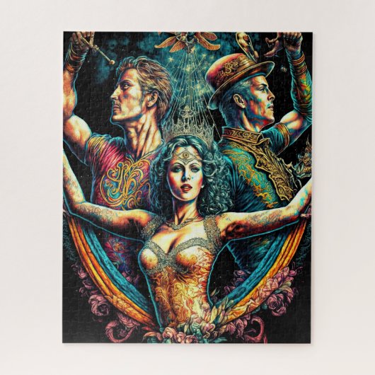 Circus Trapeze Artisten Performer Cirque Vaudevill Legpuzzel (Verticaal)