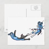 Circus Trapeze katten Briefkaart (Voorkant / Achterkant)