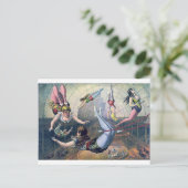  CIRCUS-trapeze paardenarena Briefkaart (Staand voorkant)