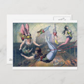  CIRCUS-trapeze paardenarena Briefkaart (Voorkant / Achterkant)