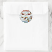 Circus Trapeze Ronde Sticker (Tas)
