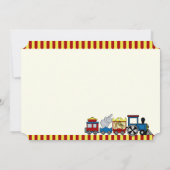 Circus trein kinderen verjaardag kaart (Achterkant)