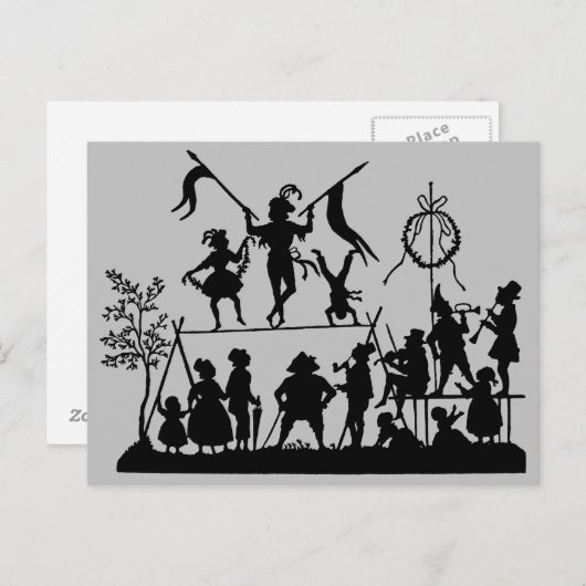Circus Troupe Briefkaart (Voorkant / Achterkant)