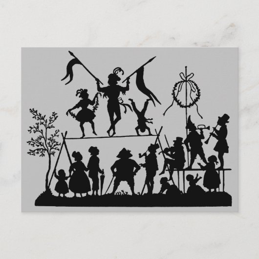 Circus Troupe Briefkaart (Voorkant)
