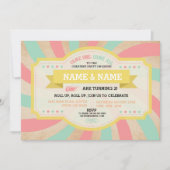 Circus Tweeling Verjaardag Mint & Koraal Carnaval Kaart (Voorkant)