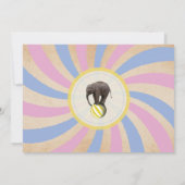 Circus Twins Verjaardag Roze & Blauw Carnaval Uitn Kaart (Achterkant)