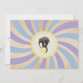 Circus Twins Verjaardagsfeest Blauw Carnaval Uitno Kaart (Achterkant)