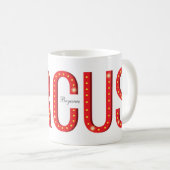 Circus Typografie Carnaval Letters Persoonlijk Koffiemok (Voorkant rechts)