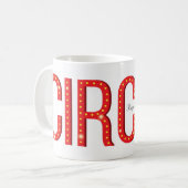 Circus Typografie Carnaval Letters Persoonlijk Koffiemok (Voorkant links)