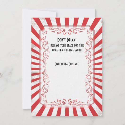 Circus Uitnodiging (Achterkant)