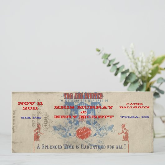 Circus Uitnodiging (Staand voorkant)