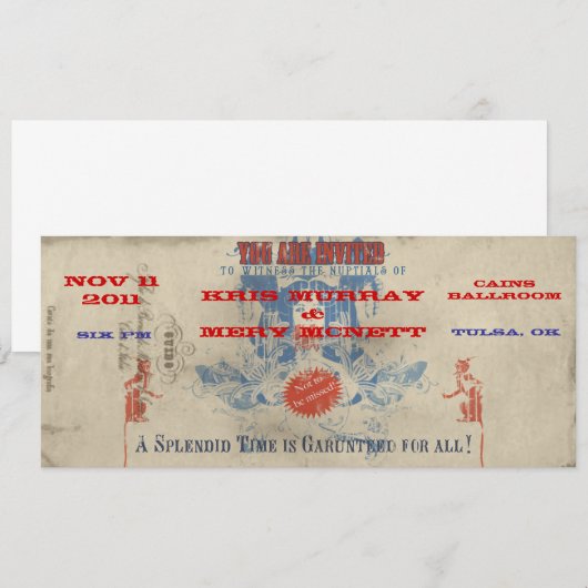 Circus Uitnodiging (Voorkant / Achterkant)