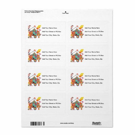 Circus-uitvoerders Etiket (Full Sheet)