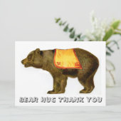  circus uitvoeren beer bedankkaart (Staand voorkant)