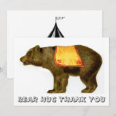  circus uitvoeren beer bedankkaart (Voorkant / Achterkant)