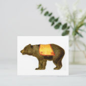  circus uitvoeren beer briefkaart (Staand voorkant)