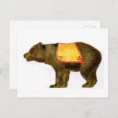  circus uitvoeren beer briefkaart (Voorkant / Achterkant)