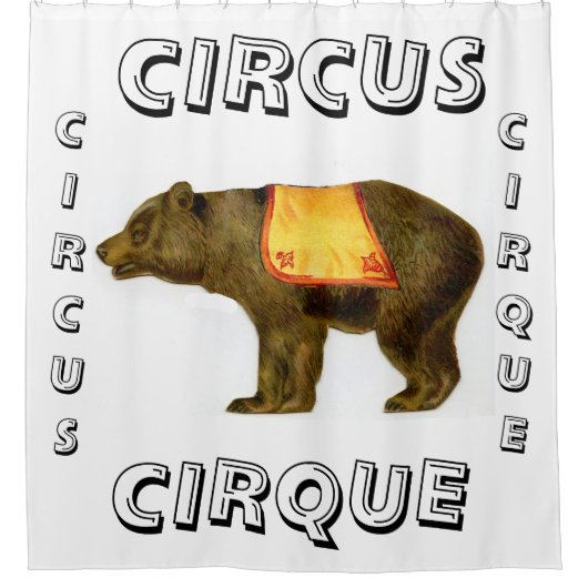  circus uitvoeren beer douchegordijn (Voorkant)